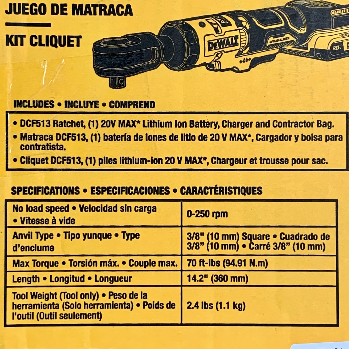 3/8“ RATCHET KIT-2AH 20V